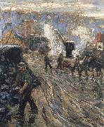 Ernest Lawson Building the New York oil painting picture wholesale